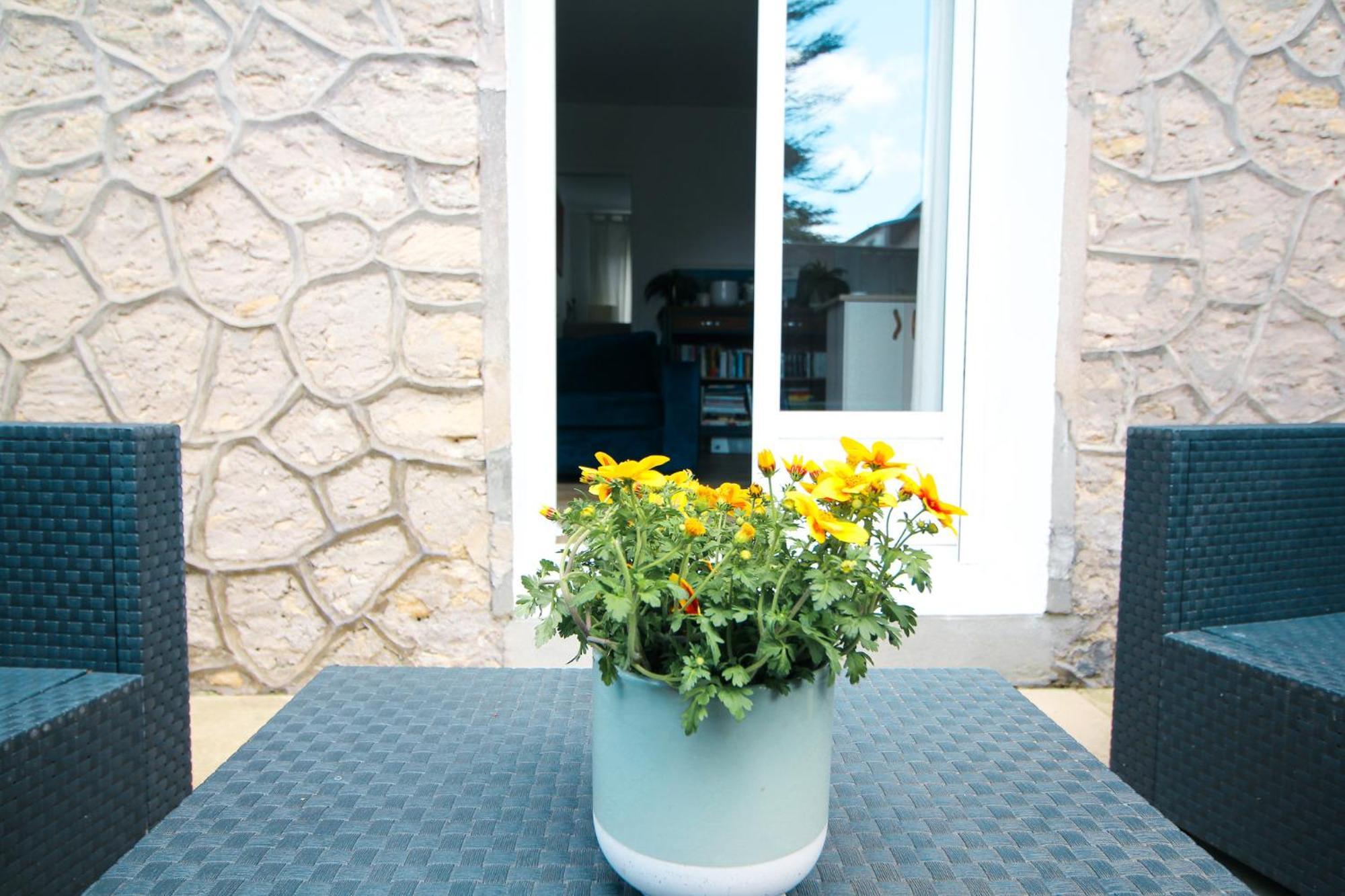 Appartement Avec Terrasse Privee, Plage A Pied Saint-Aubin-Sur-Mer  Buitenkant foto