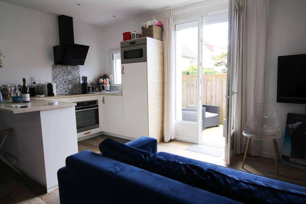 Appartement Avec Terrasse Privee, Plage A Pied Saint-Aubin-Sur-Mer  Buitenkant foto